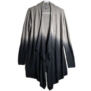 Barefoot Dreams Cozy Gray Cardigan Ombré Size Small Medium S/M